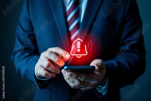 Urgent Business Alert Mobile Notification of Critical Issue
