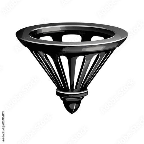 Flat filter funnel symbol for ui design stock vector