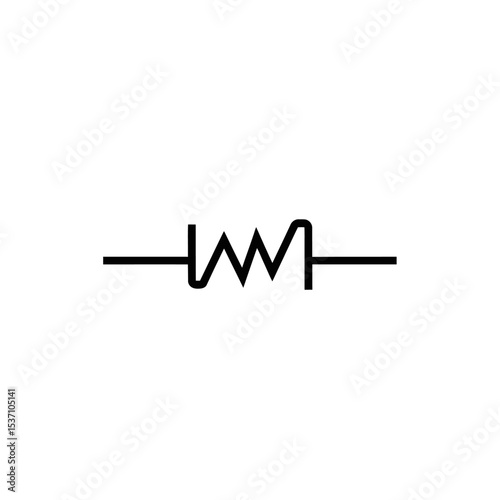 Simple Electrical Resistor Symbol for Circuit Diagrams