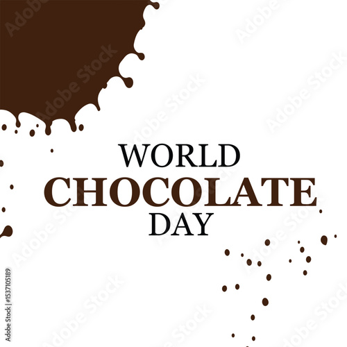 World Chocolate Day Banner with Chocolate