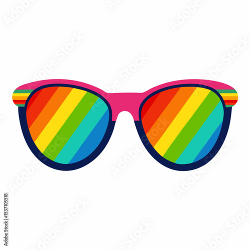 LGBTQ Pride Rainbow Sunglasses Icon