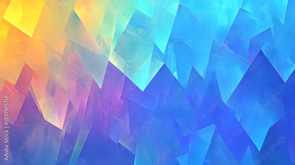 Fototapeta premium Abstract Colorful Geometric Pattern Background, Vibrant Hues, Textured Triangles