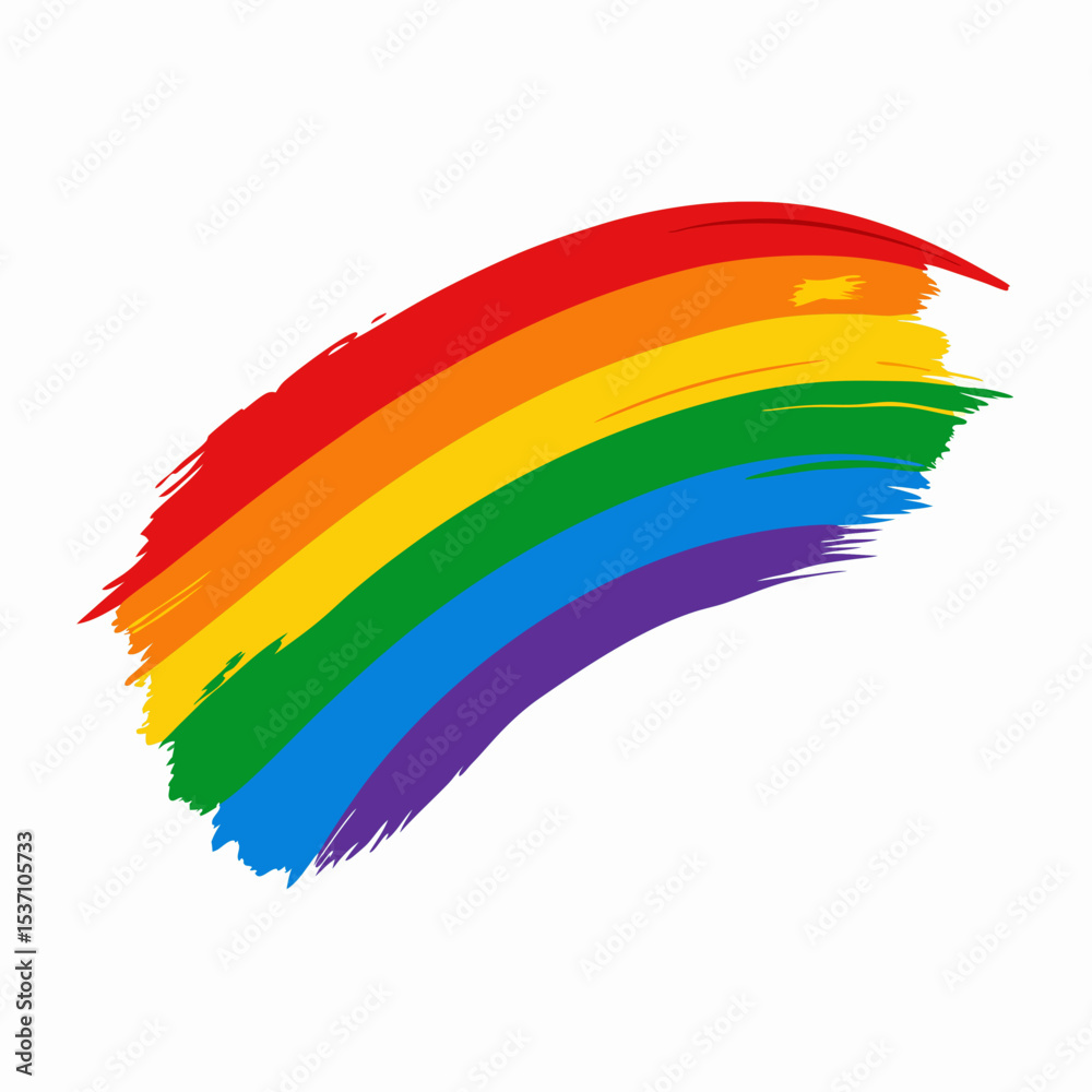 Fototapeta premium Pride LGBT Vibrant Rainbow Paint Stroke