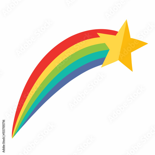LGBTQ Pride Rainbow Shooting Star Icon