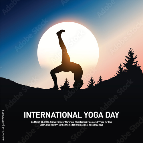 International Yoga Day 2025. International Yoga Day creative poster, banner, social media post, postcard, background, backdrop, template, greetings card, web banner, cover design etc.