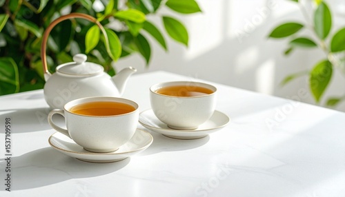 Wallpaper Mural cup of tea with lemon and sugar Torontodigital.ca