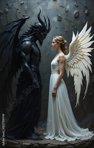 Angel and Demon Confrontation