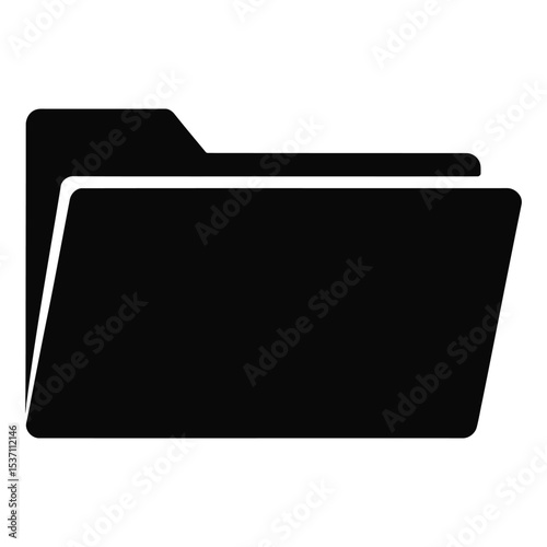 Black Folder Icon Simple Computer File Graphic digital 