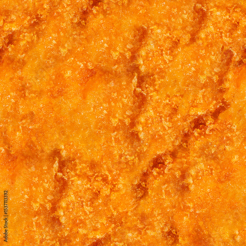 Seamless 4k photo texture material of fried batter crust surface.