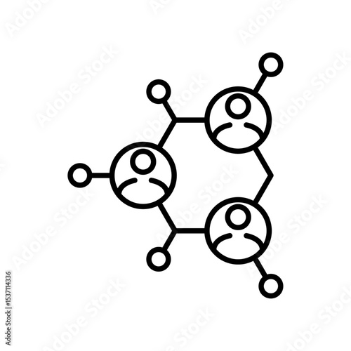 Line icon of diversity, equality, acceptance, differences, etc. Editable stroke