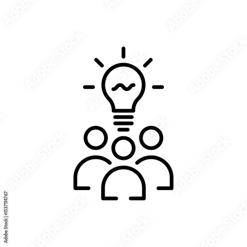 Line icon of diversity, equality, acceptance, differences, etc. Editable stroke