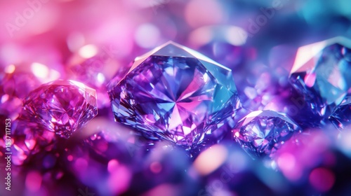 Vibrant Multicolored Gemstones with Reflective Surfaces