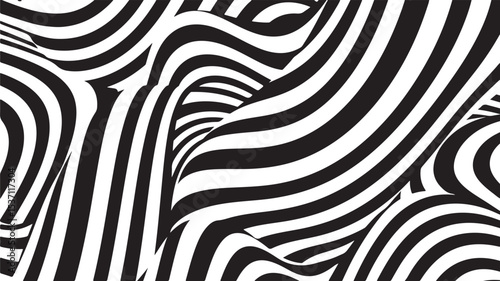 Seamless zebra print: wild animal stripe pattern with black fur texture