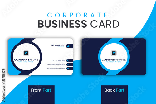Corporate ID Business Card | Abstract Circle Layout | Clean Minimal Look
