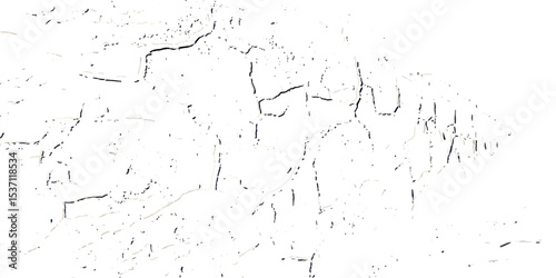 "Grunge black cracks on white distressed surface, perfect for abstract backgrounds, overlays, and creating aged or damaged effects"