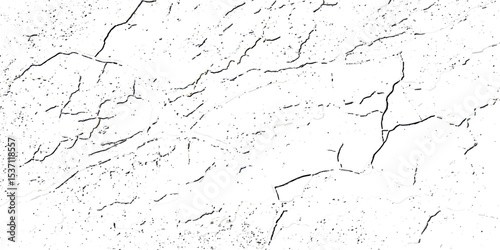 "Grunge black cracks on white distressed surface, perfect for abstract backgrounds, overlays, and creating aged or damaged effects"