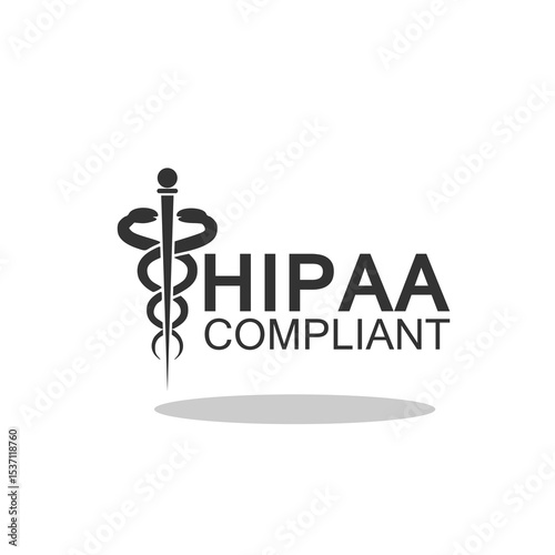 HIPAA Compliance Icon with shadow