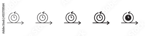 Agile icons in black outline, solid and colored style