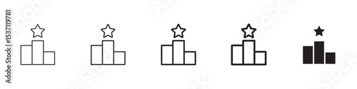 Leaderboard icons in black outline, solid and colored style