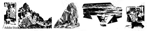 Vector Abstract mountain range illustrations with linear .