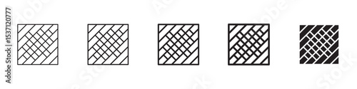 Mosquito net icons in black outline, solid and colored style