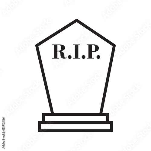  tombstone icon, simple vector eps
