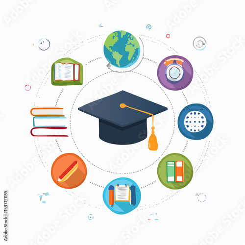 education icons set
