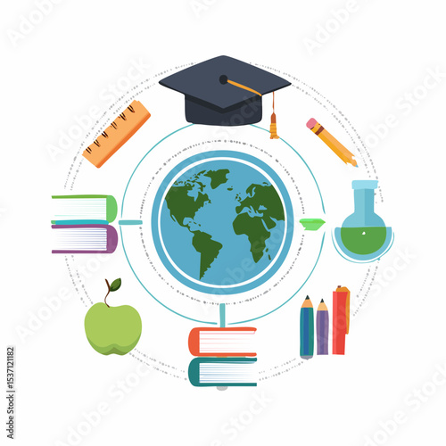 set of education icons