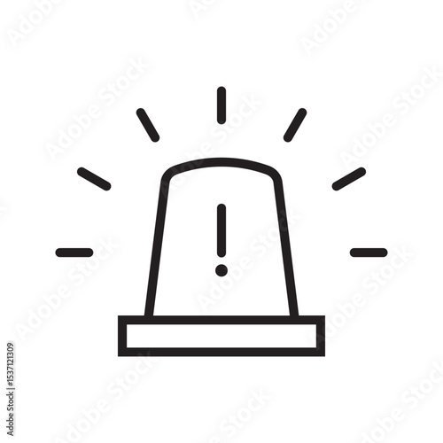 Alarm siren icon. Emergency siren icon. Ambulance siren or police icon, vector illustration