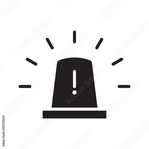 Alarm siren icon. Emergency siren icon. Ambulance siren or police icon, vector illustration