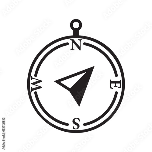 compass icon. Navigation compass vector. simple vector eps