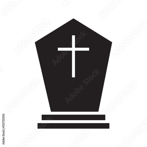  tombstone icon, simple vector eps