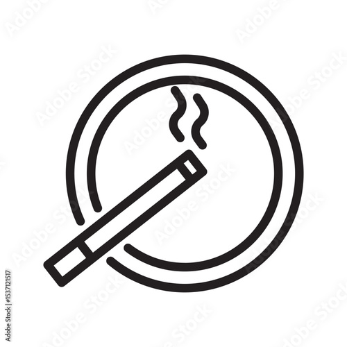 ashtray icon. simple vector eps