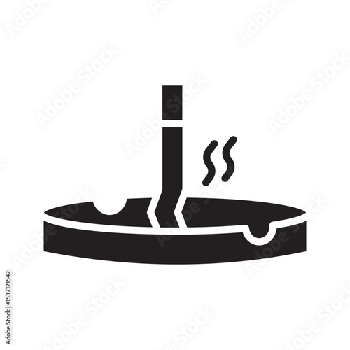 ashtray icon. simple vector eps