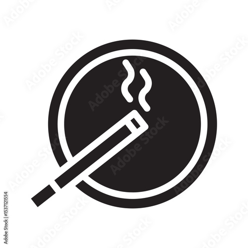 ashtray icon. simple vector eps