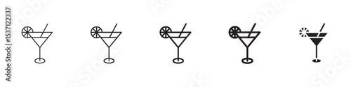 Citrus Glass icons in black outline, solid and colored style