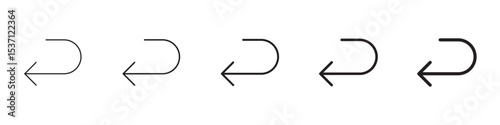 Send back icons in black outline, solid and colored style