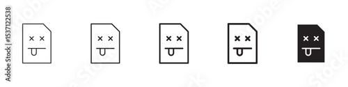 Broken Image icons in black outline, solid and colored style