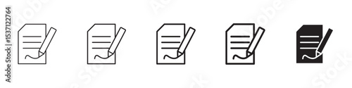 signature file icons in black outline, solid and colored style
