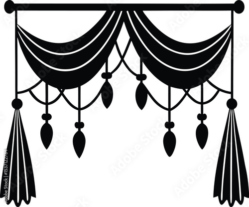 Stylish Decorative Curtain with Elegant Swag Silhouette
