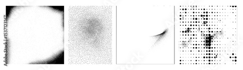Vector Abstract halftone portrait of a face with gradient shading.