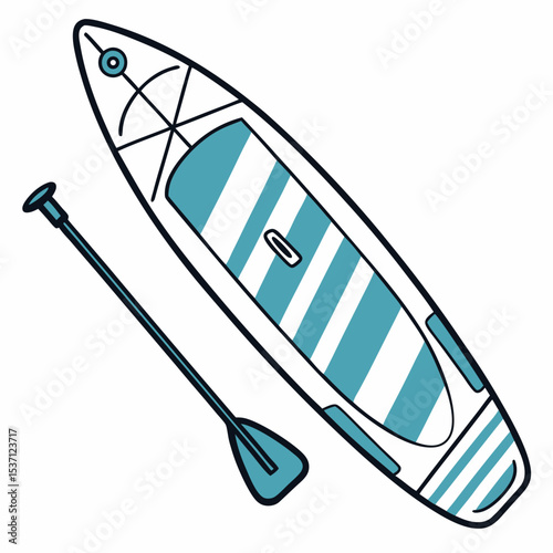 Stand up paddleboard and paddle summer fun