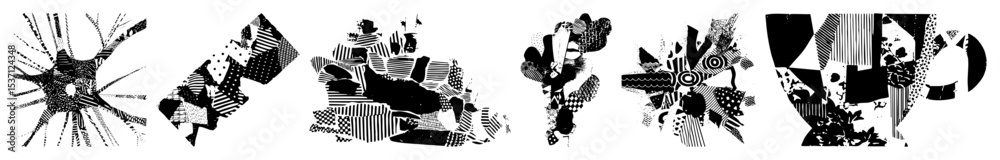 Obraz premium Vector Abstract geometric shapes create a dynamic typographic .