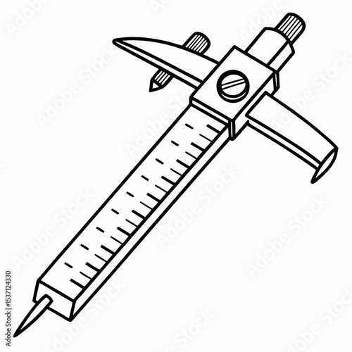 Precision measuring tool caliper engineering design