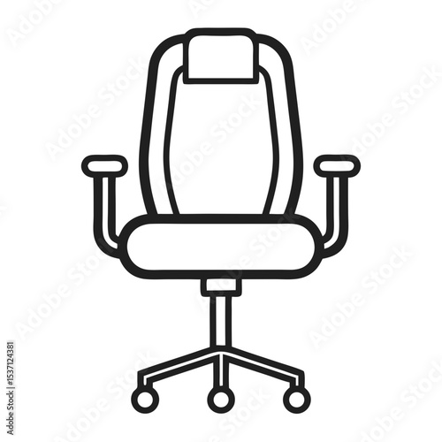 black office chair icon