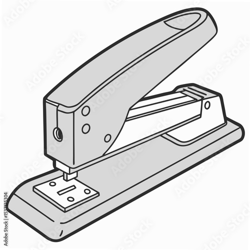 Professional high-quality stapler illustration transparent background