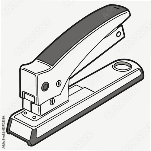 Professional stapler illustration isolated on white background