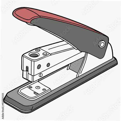 Professional stapler illustration isolated on white background