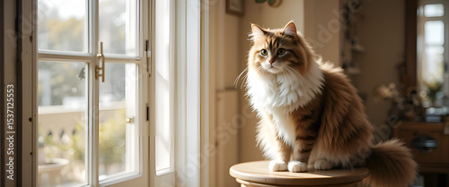 Majestic Neva Masquerade Cat Relaxing Indoors
