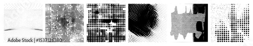 Vector Abstract portrait of a person rendered in halftone dots.